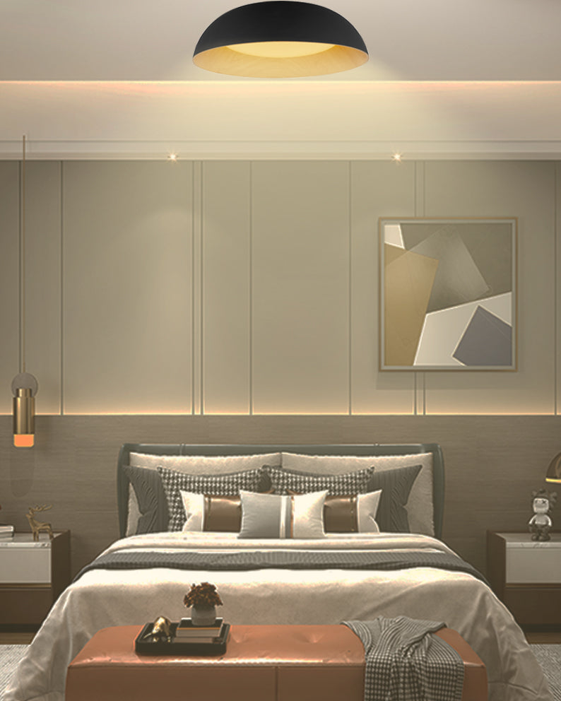 צמוד תקרה טורונטו לד | 72W| CCT | Φ50| שחור+ עץ