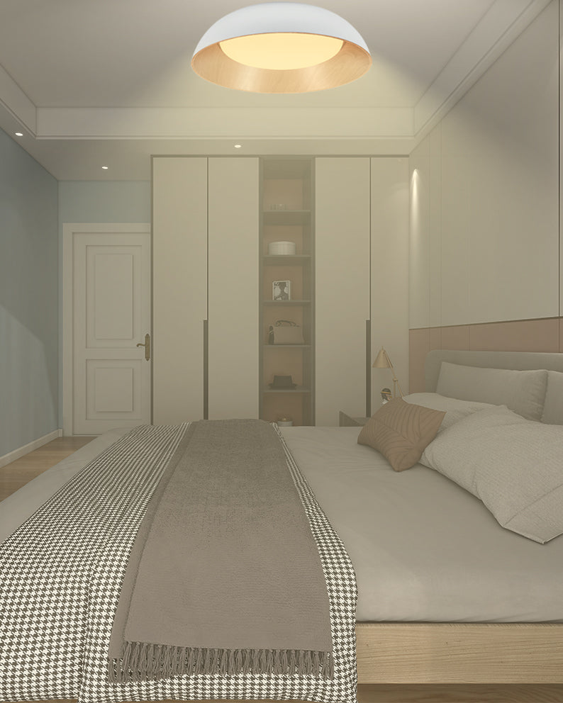 צמוד תקרה טורונטו לד | 72W| CCT | Φ50| לבן+ עץ