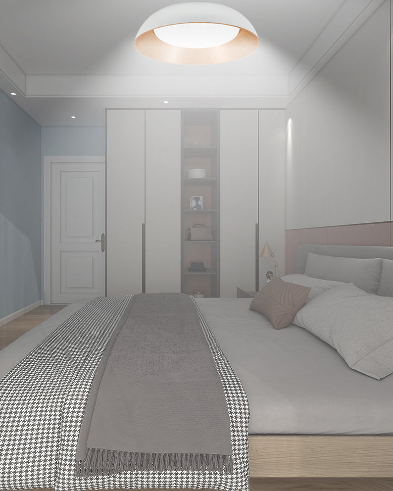 צמוד תקרה טורונטו לד | 72W| CCT | Φ50| לבן+ עץ