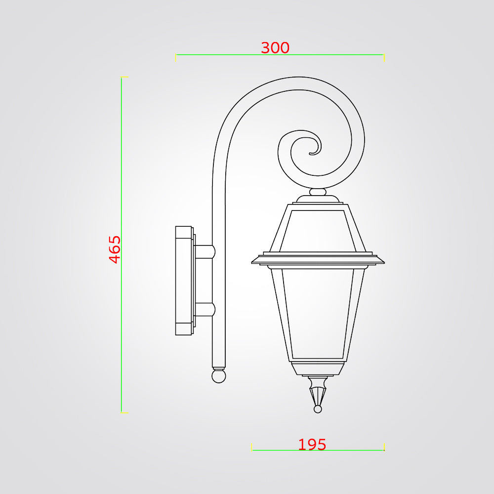 מנורת קיר גינה חוץ מלמו עתיק