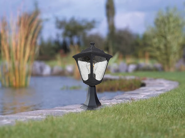 עמוד תאורה חוץ לגינה מעקה ניר| שחור