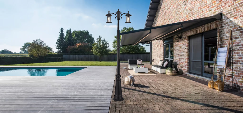 עמוד תאורה חוץ לגינה זוגי קיין | 200 ס"מ