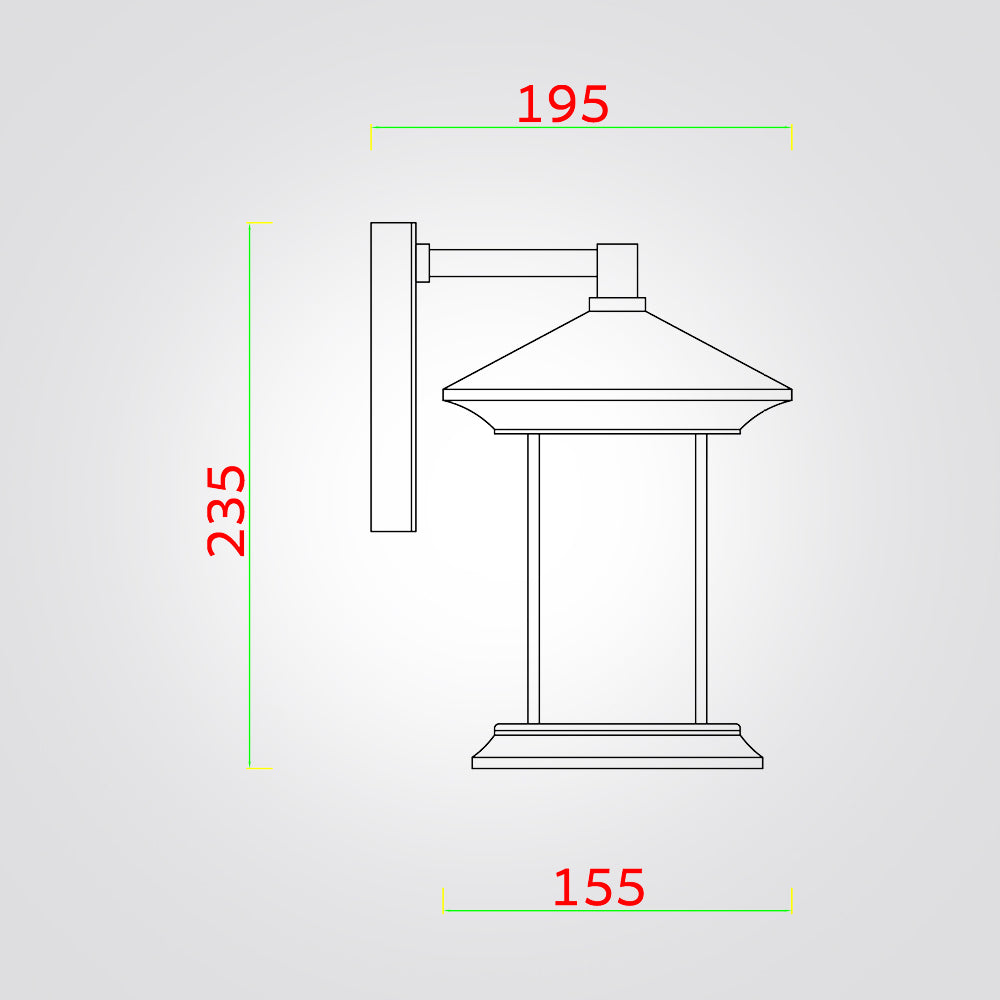 מנורת קיר חוץ לגינה קיין