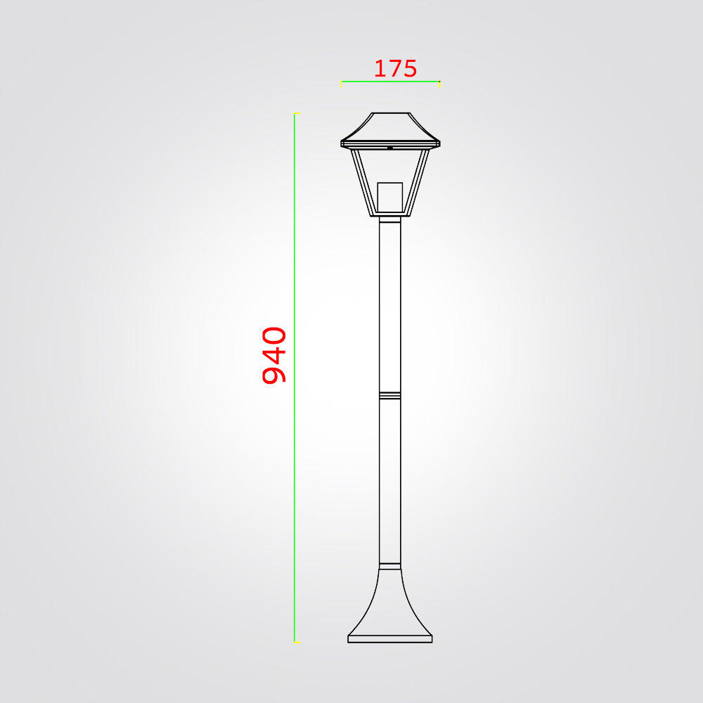 עמוד תאורה חוץ לגינה גריפין