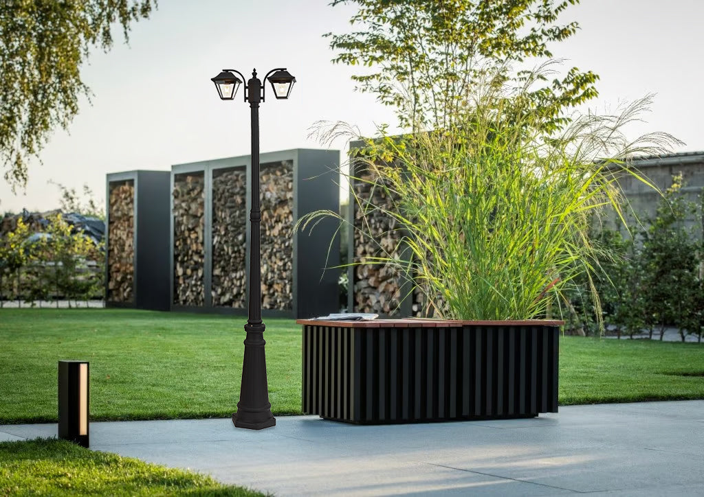 עמוד תאורה חוץ לגינה זוגי גריפין | 200 ס"מ