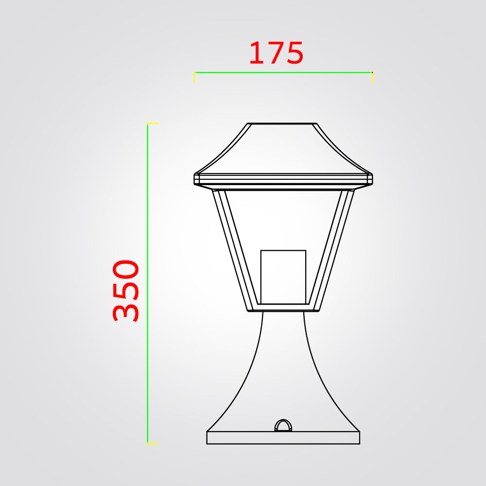 עמוד תאורה חוץ לגינה מעקה גריפין