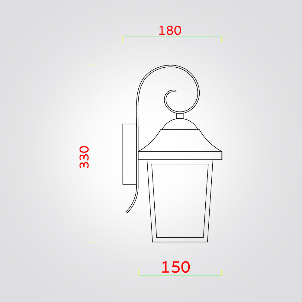 מנורת קיר גינה חוץ ליקסה| דגם B