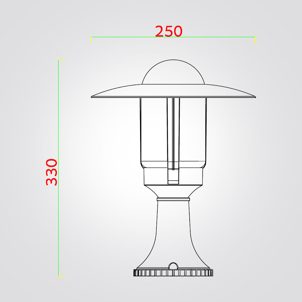 עמוד תאורה חוץ לגינה מעקה גאיה