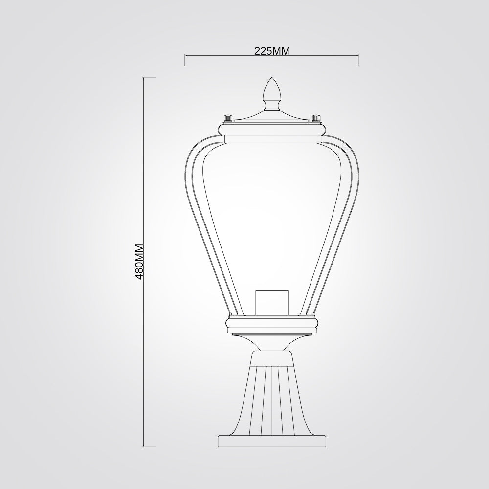 מנורת קיר חוץ מעקה חוץ מרדין