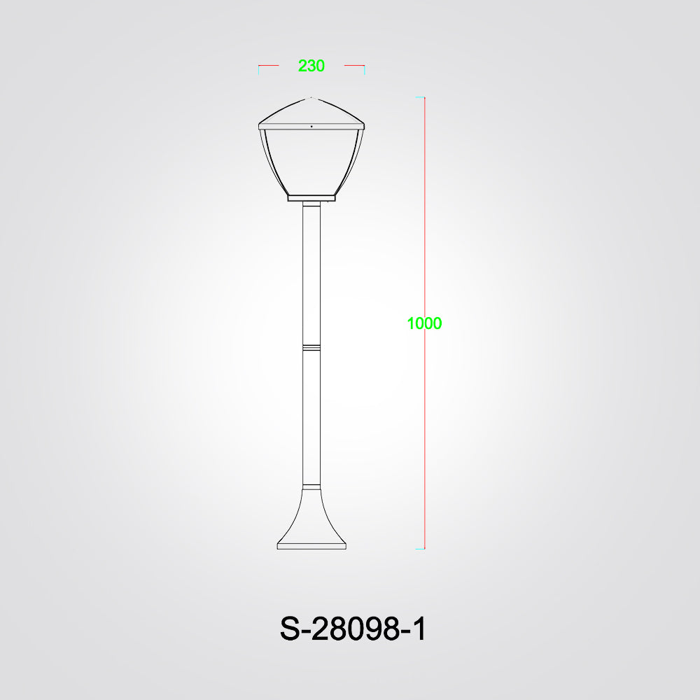 עמוד תאורה חוץ לגינה לוקס
