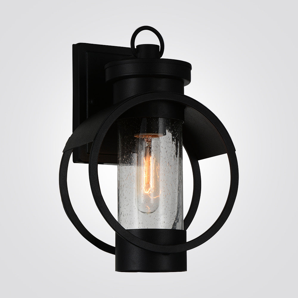 מנורת קיר גינה חוץ – דגם אמליה | צבע שחור | E27 | IP44