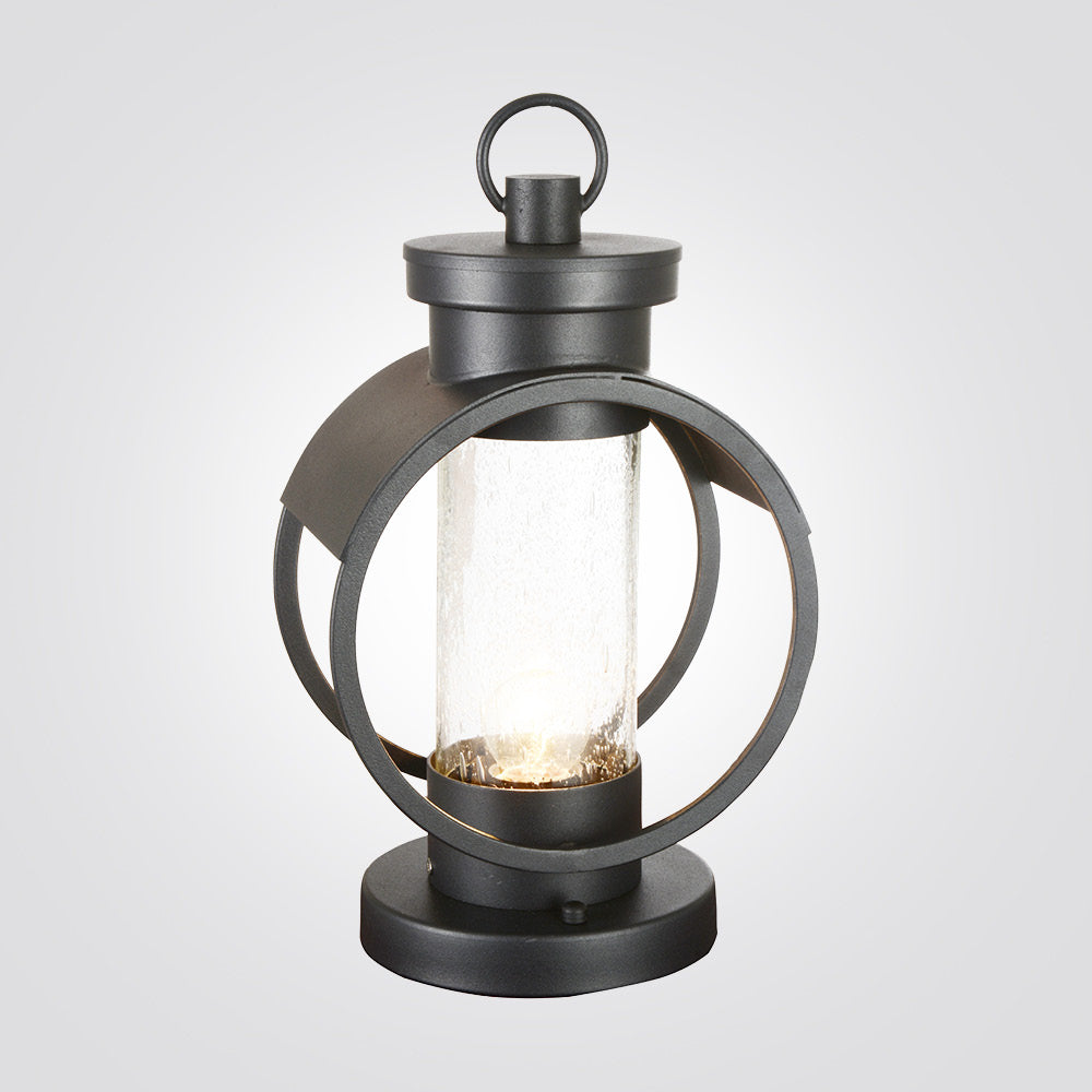 עמוד תאורה מעקה גינה חוץ – דגם אמליה | צבע שחור | E27 | IP44