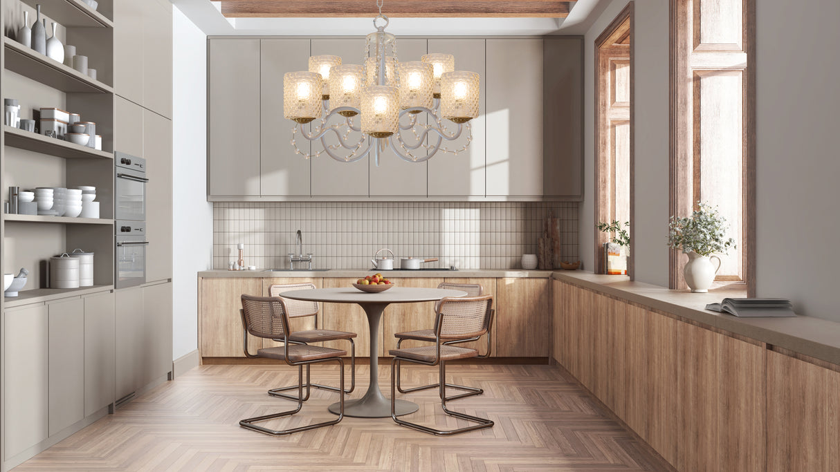 מנורת תלייה שנדליר מוריה 8 קנים