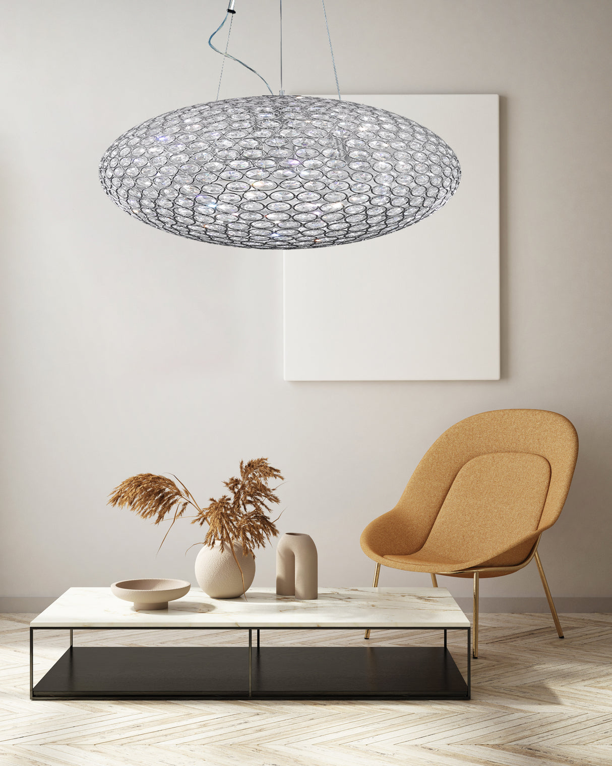 מנורת תלייה קריסטל אביהו