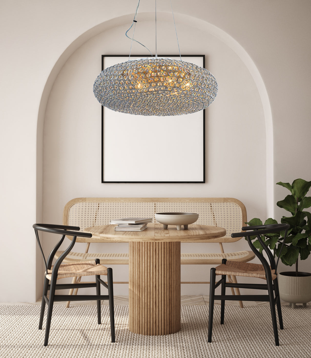 מנורת תלייה קריסטל אביהו