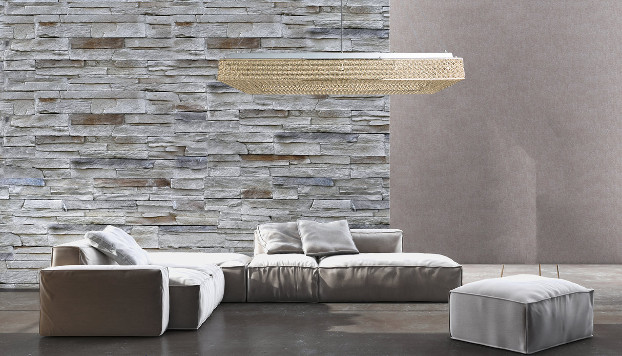 מנורת תלייה קריסטל מון