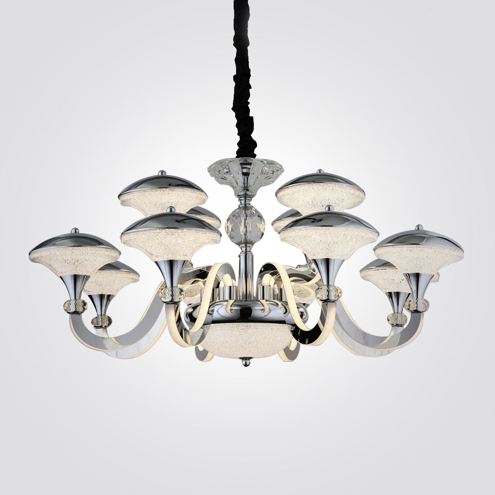 מנורת תלייה קריסטל עידן לד 12 קנים