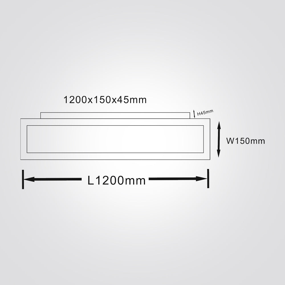 פאנל לד צמוד תקרה מלבני איריס לד| שחור| לבן| זהב| 120X15ס"מ