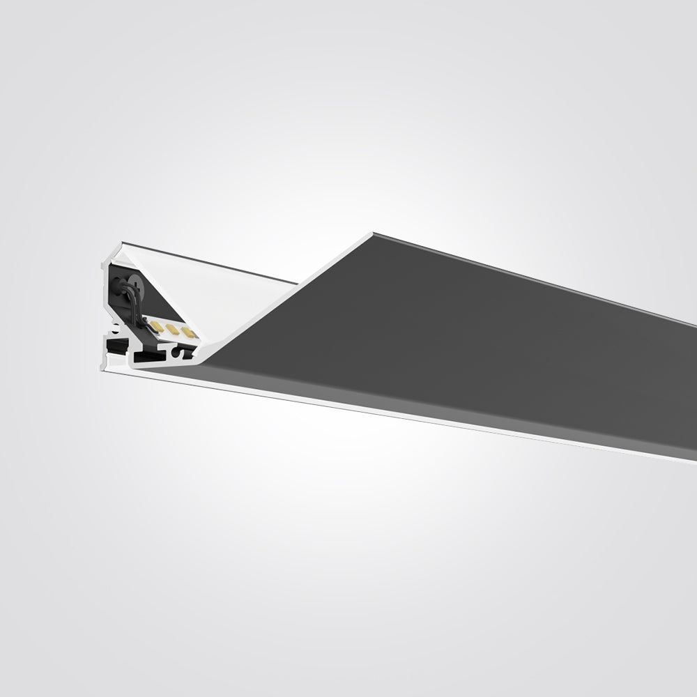 פרופיל תאורה אלומיניום קיר אפ- דאון| שחור