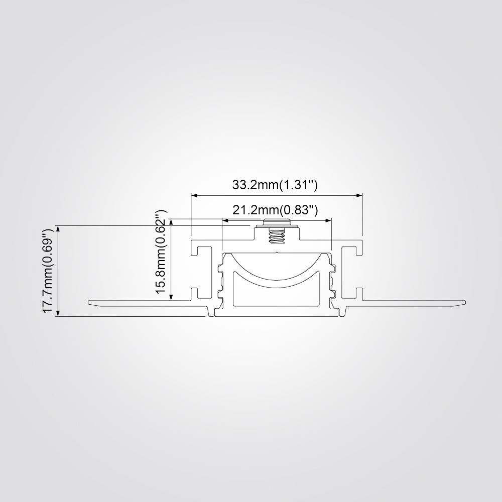 פרופיל תאורה אלומיניום טרימלס גמיש 3 מטר