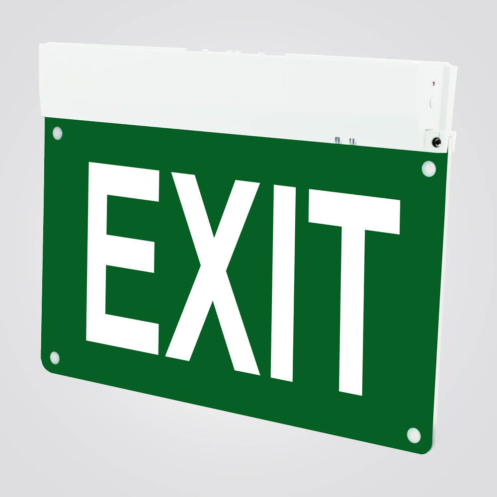 שלט יציאה חרום לימה דו כיווני טקסט באנגלית