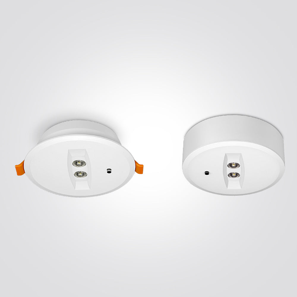 גוף תאורה חירום אינטגרלי עגול – עה"ט/תה"ט | 3W | 6000K | סוללת ליתיום