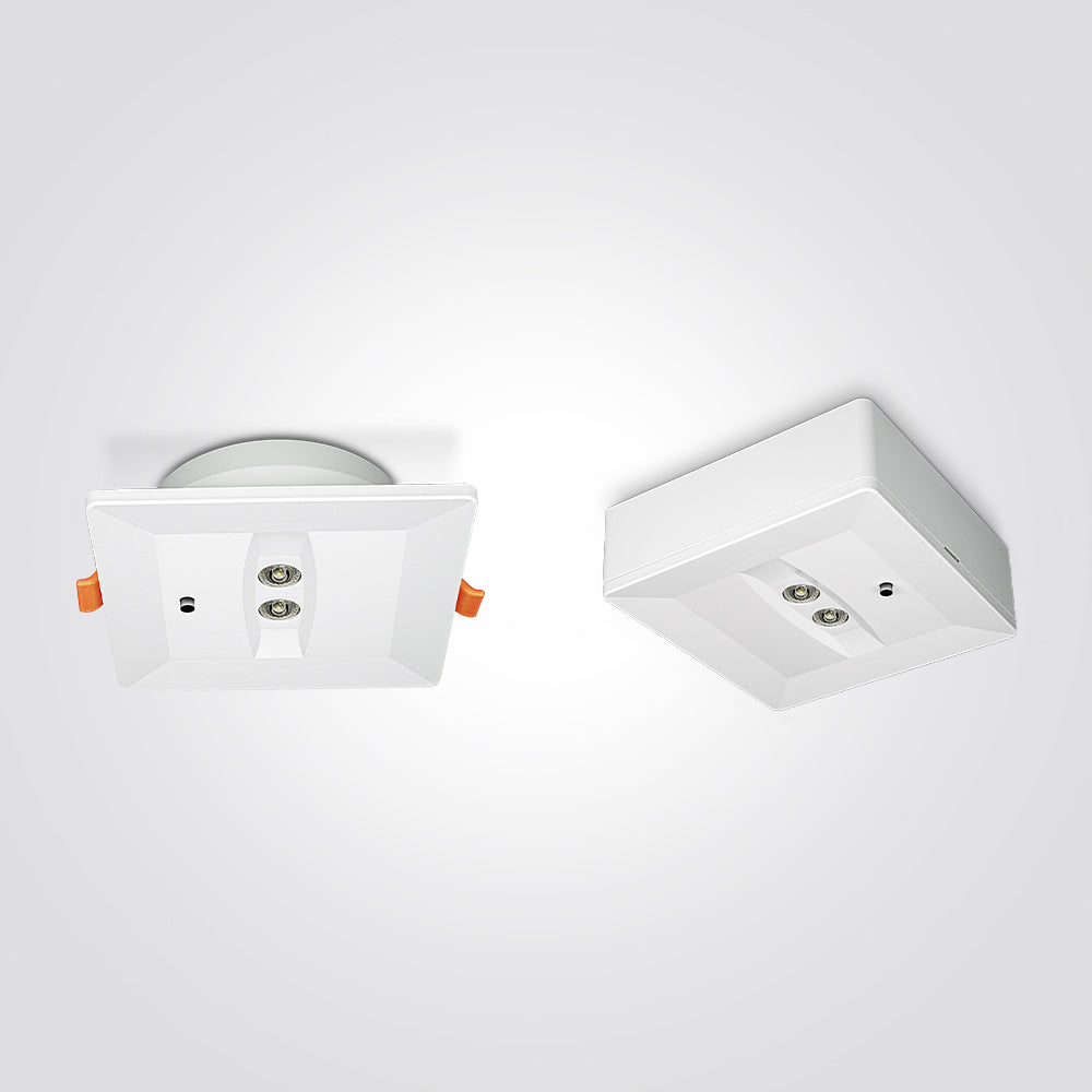 גוף תאורה חירום אינטגרלי מרובע – עה"ט/תה"ט | 3W | 6000K | סוללת ליתיום