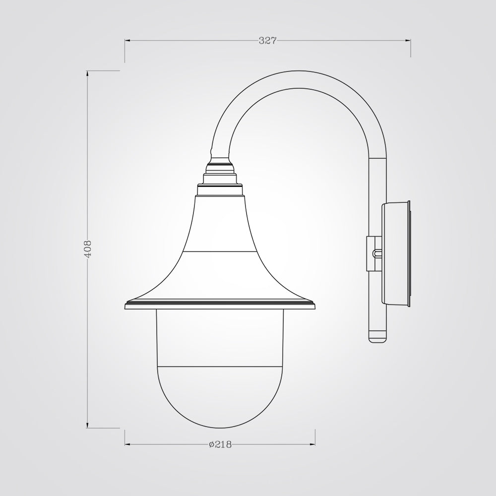 מנורת קיר גינה חוץ פולה| שחור| לבן