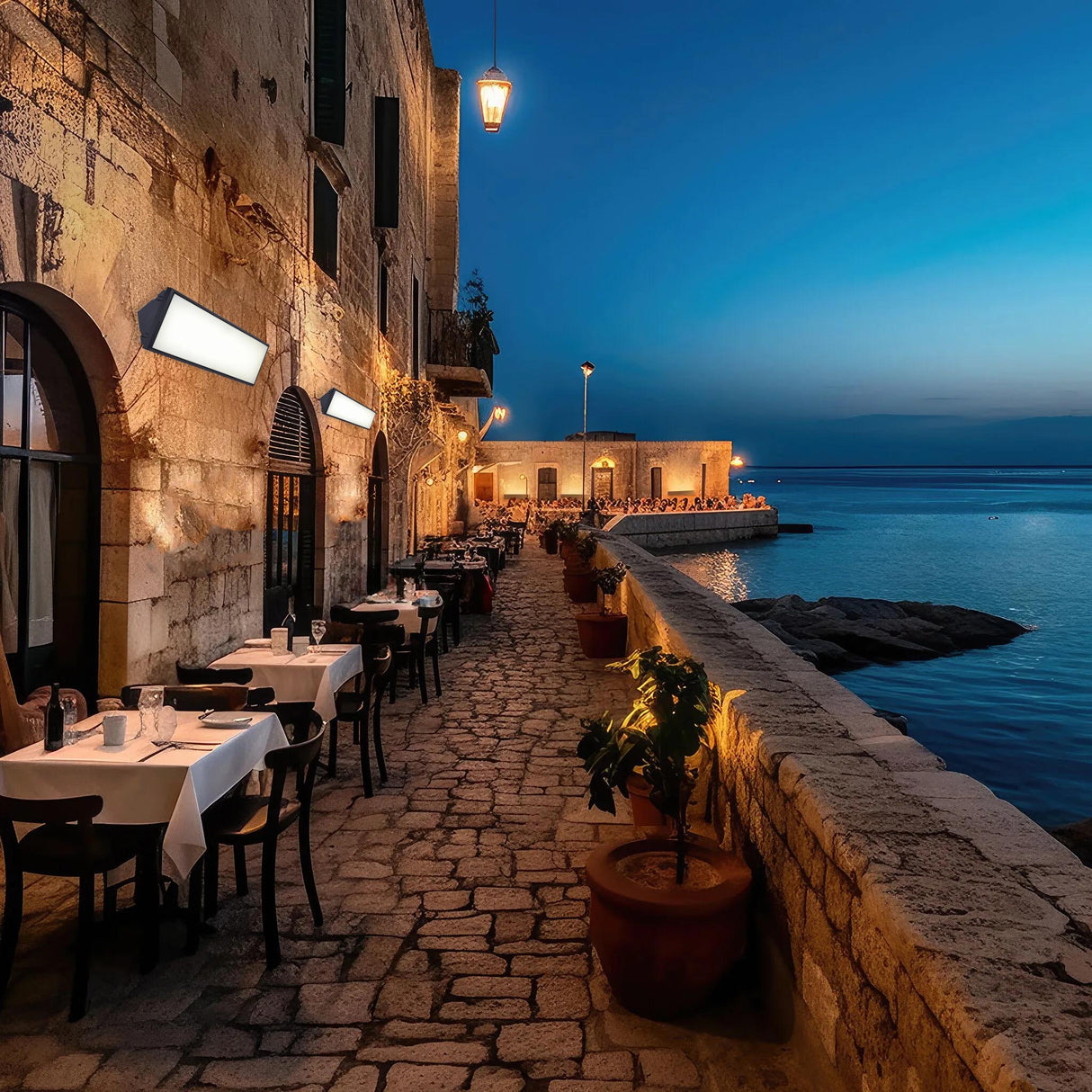 מנורת קיר גינה חוץ לד רוז 60W| שחור