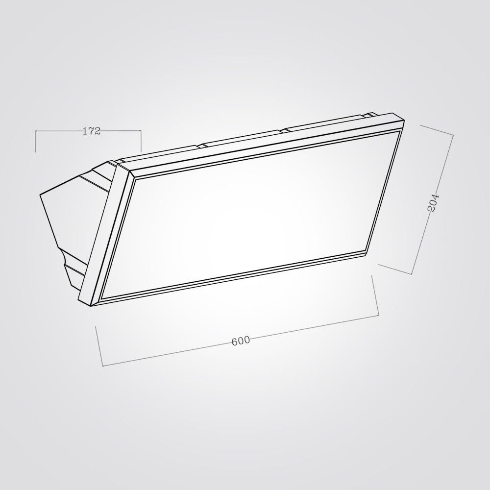 מנורת קיר גינה חוץ לד רוז 60W| שחור