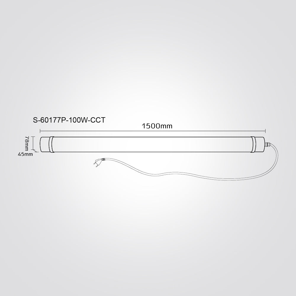פס לד מוגן מים עם כבל ותקע לינקולן IP65|CCT