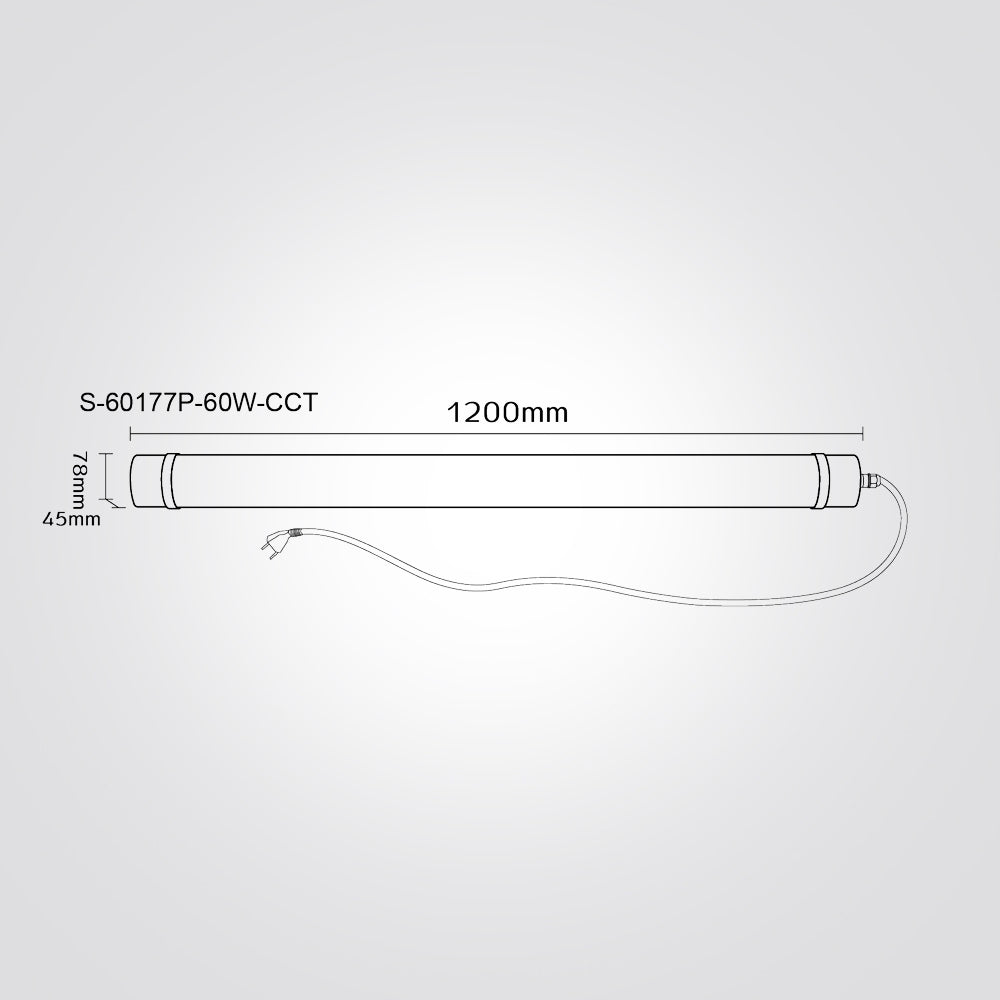 פס לד מוגן מים עם כבל ותקע לינקולן IP65|CCT