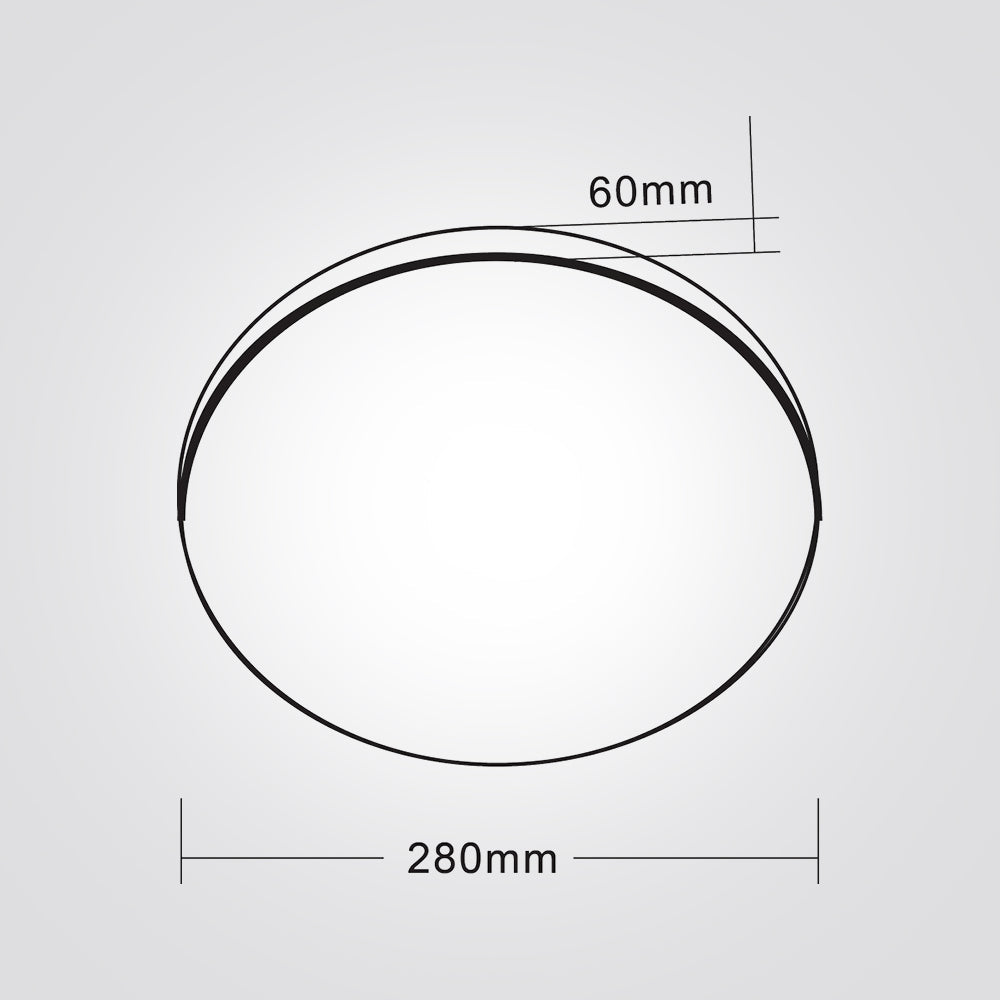 צמוד תקרה דו תכליתי לממ”ד 24W| IP54| לבן| Φ28
