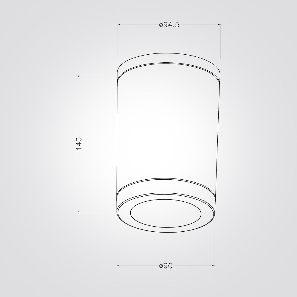 צילינדר תקרה ויאם מוגן מים GU10| שחור|פליז|לבן