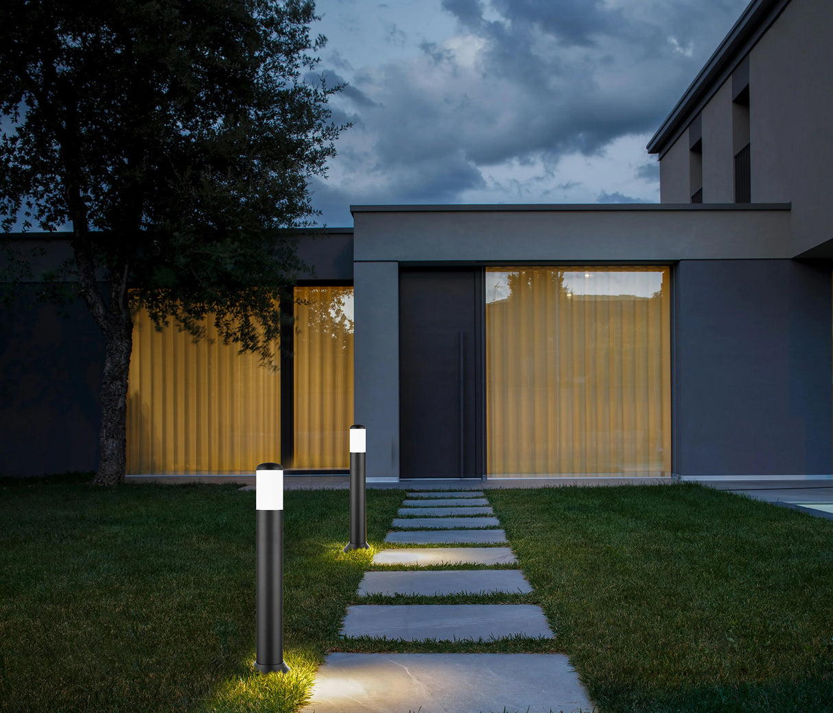 עמוד תאורה חוץ לגינה הימא שחור| 50 ס"מ| IP54