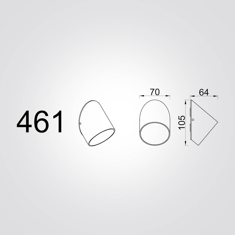 מנורת קיר חוץ טונלה שחור| אפור כהה| IP65