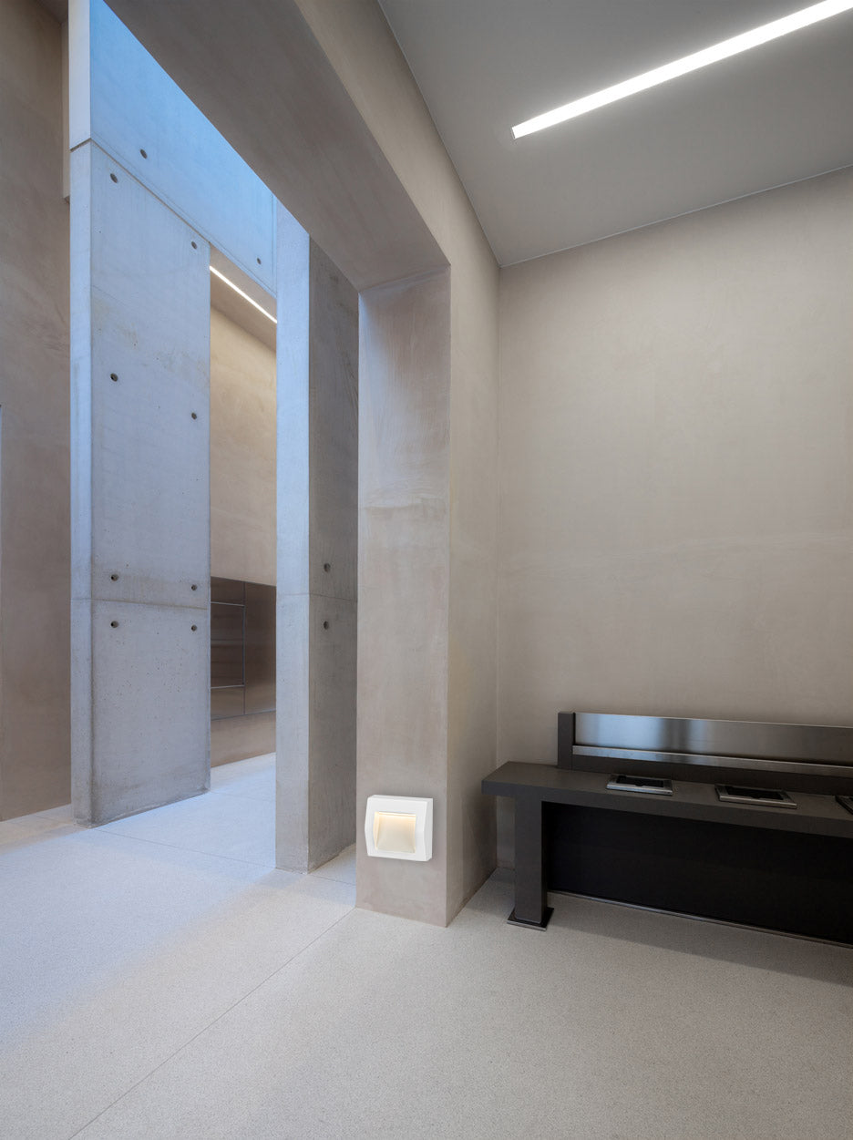 מנורת קיר חוץ שקוע חומה האן 3W| לבן