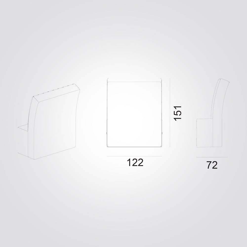 מנורת קיר חוץ לוצרן 3W| שחור|IP65