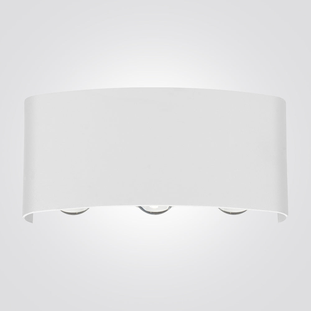 מנורת קיר גינה חוץ אפ-דאון לד רון שחור| לבן| זהב