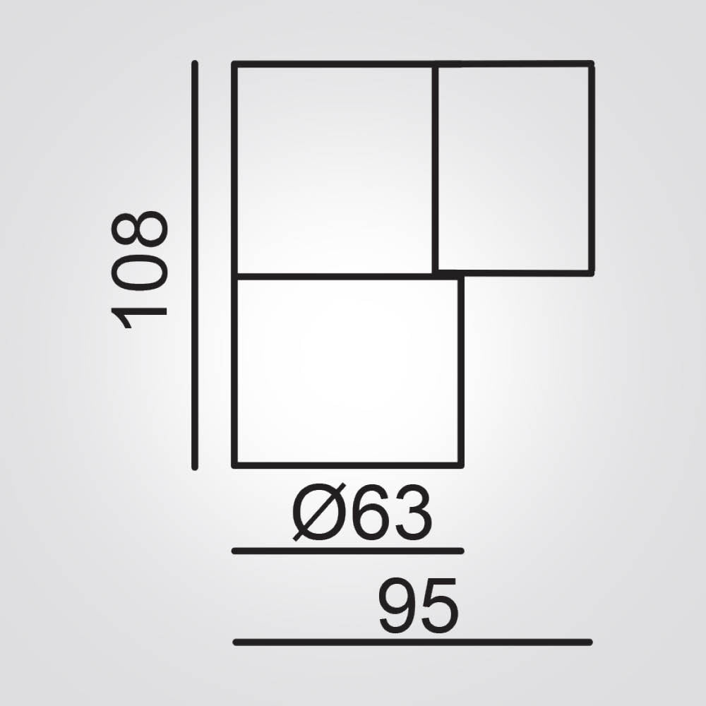 מנורת קיר חוץ דאון – GU10 | IP54 | שחור / לבן