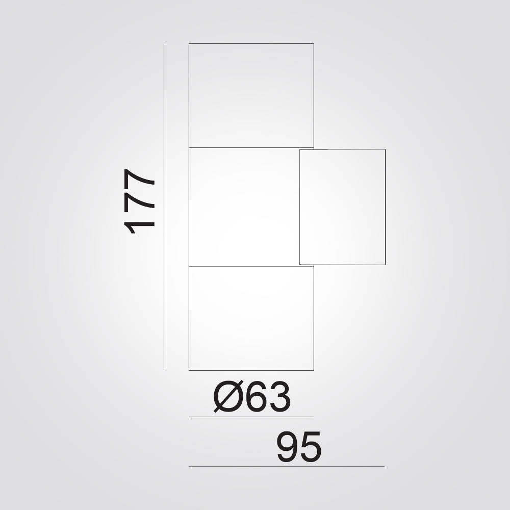 מנורת קיר חוץ אפ-דאון – GU10 | IP54 | שחור / לבן