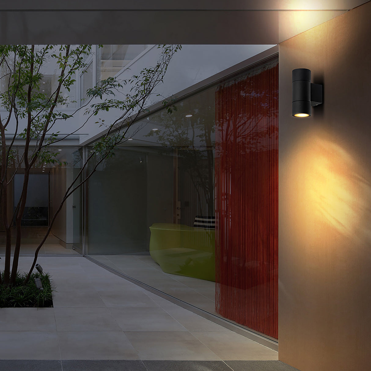 מנורת קיר חוץ אפ-דאון – GU10 | IP54 | שחור / לבן