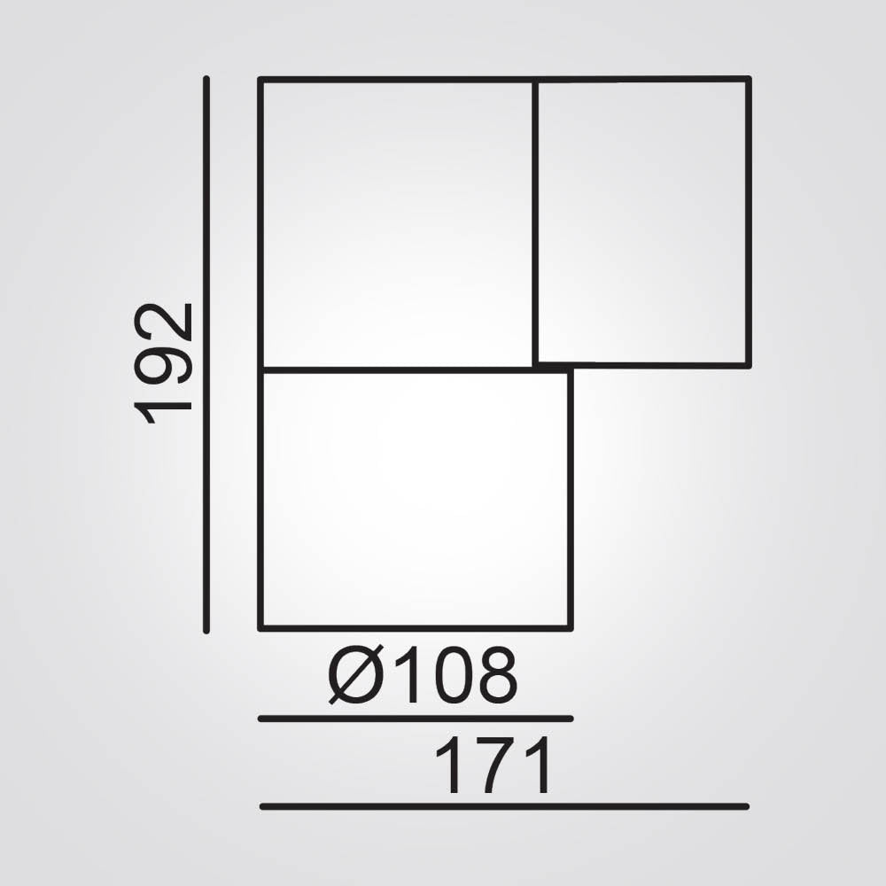 מנורת קיר חוץ רנגייד דאון שחור| אפור| IP65