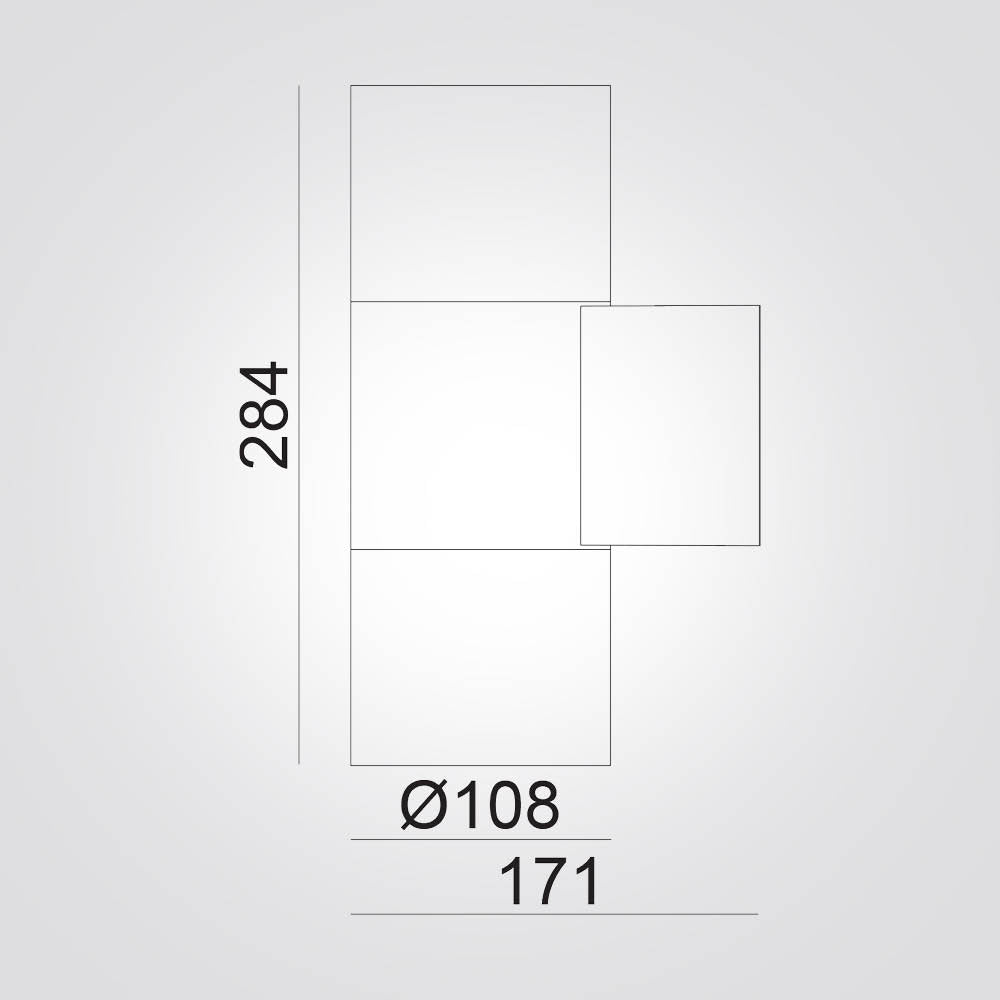 מנורת קיר חוץ רנגייד אפ- דאון שחור| אפור| IP65
