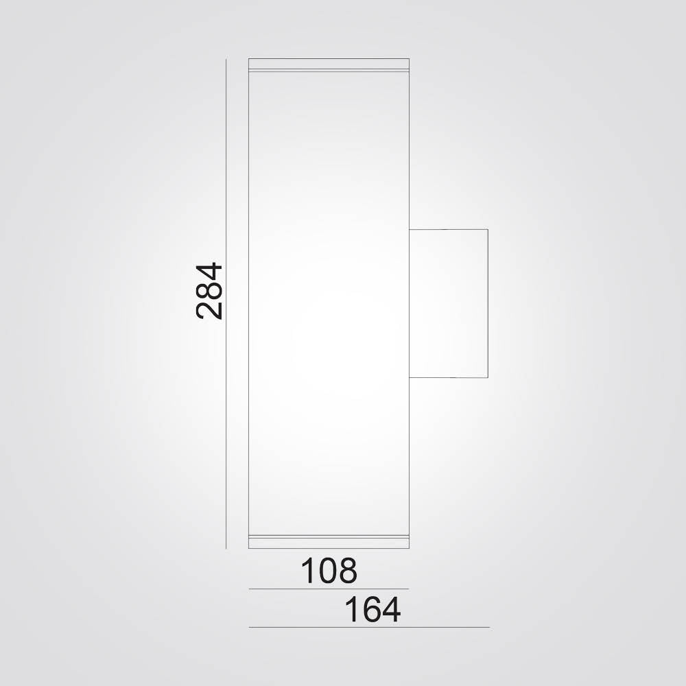 מנורת קיר חוץ רנגלר אפ- דאון שחור| אפור| IP65