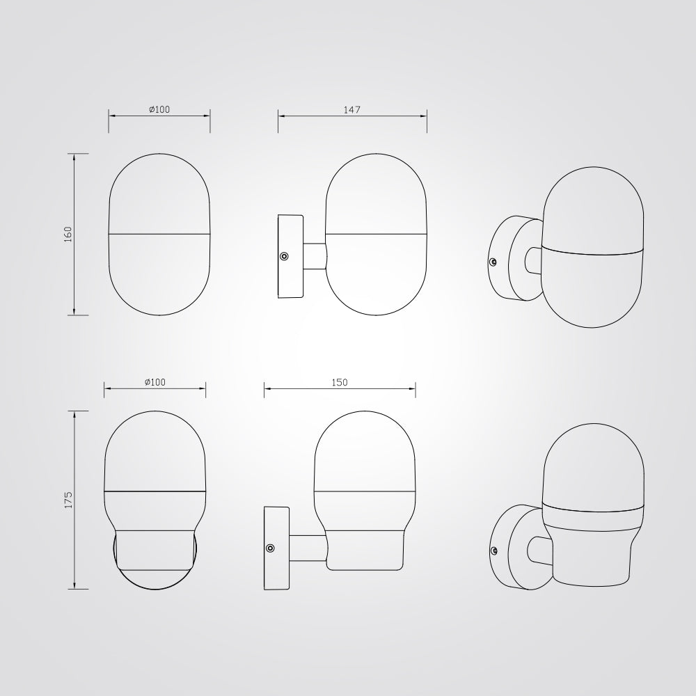 מנורת קיר גינה חוץ לד ארדן דגם| A