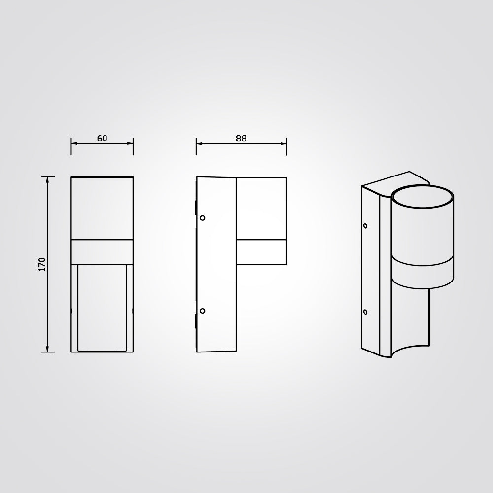 מנורת קיר גינה חוץ לד ארדן דגם| B