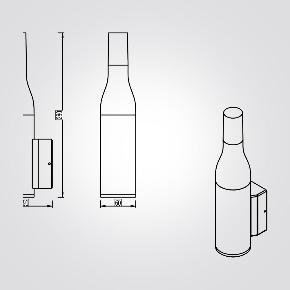 מנורת קיר גינה חוץ לד ארדן דגם| D