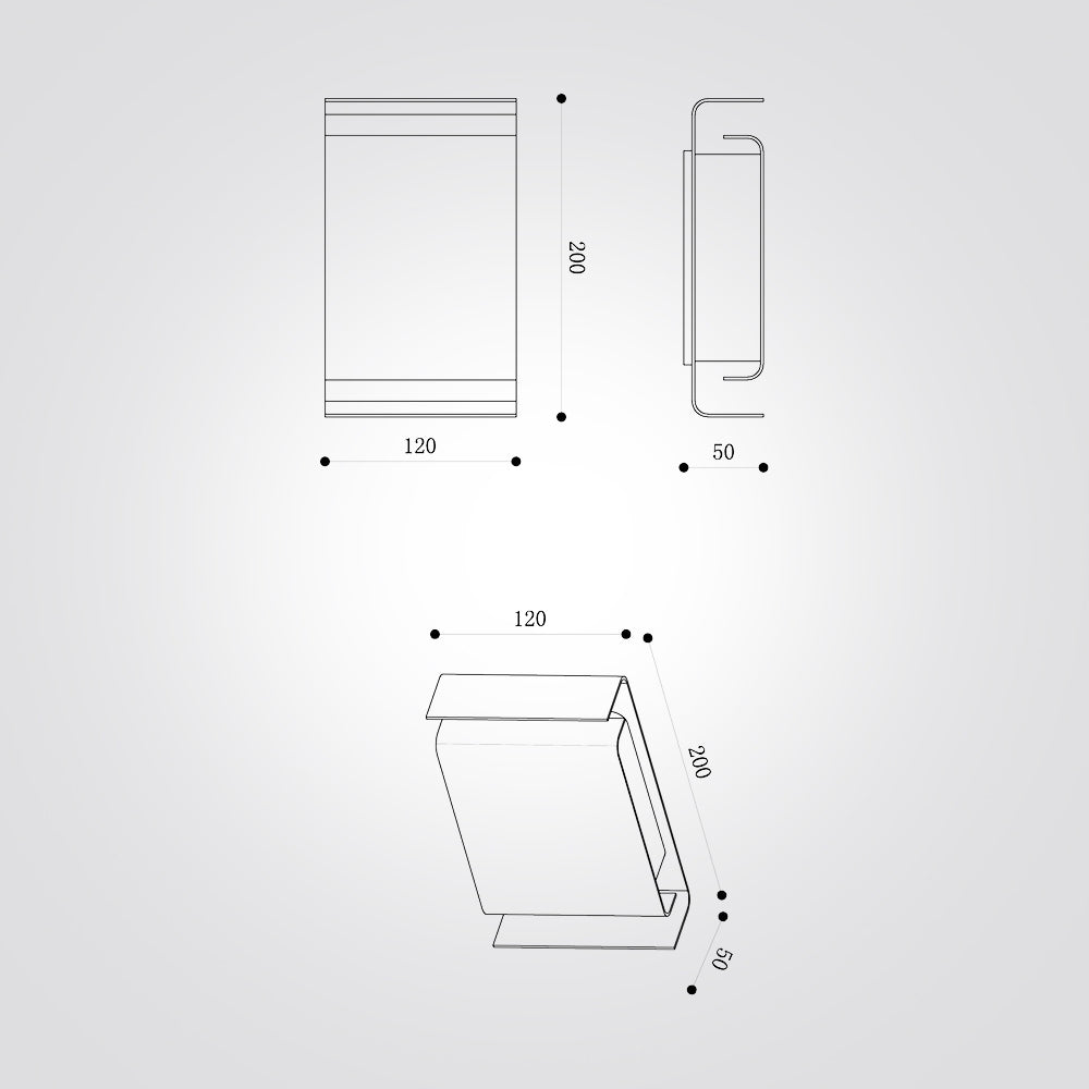 מנורת קיר גינה חוץ אפ דאון נבטים דגם| A