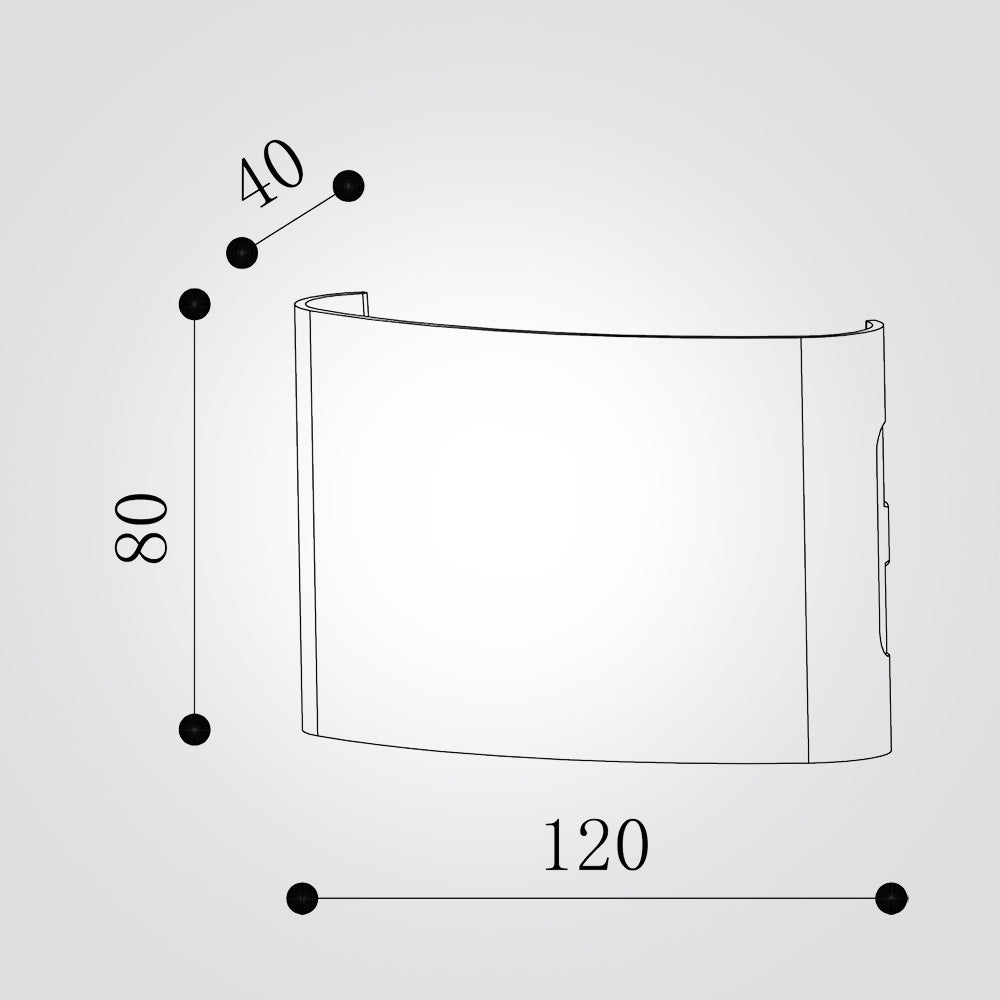 מנורת קיר גינה חוץ אפ דאון רעים 4 עדשות